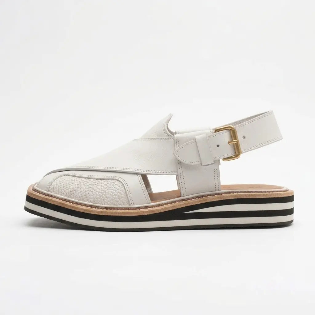 Attractive double sole white kaptan code-W15