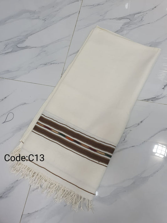 Code C13 Off-white shawls For Mens