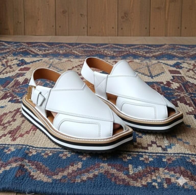 Attractive double sole white kaptan code/11