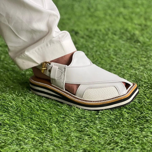 Attractive double sole white kaptan code/11