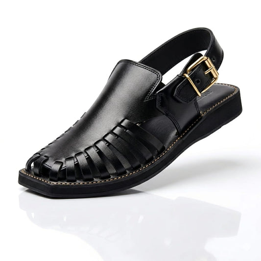 New Attractive Design Of Peshawari Chappal In Black Color Code 30